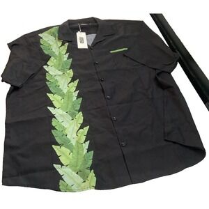 Jogal mens Shirt 2XL Black short sleeves button